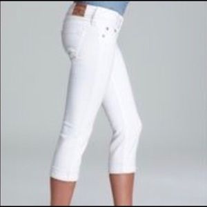 True Religion White Cropped Jeans